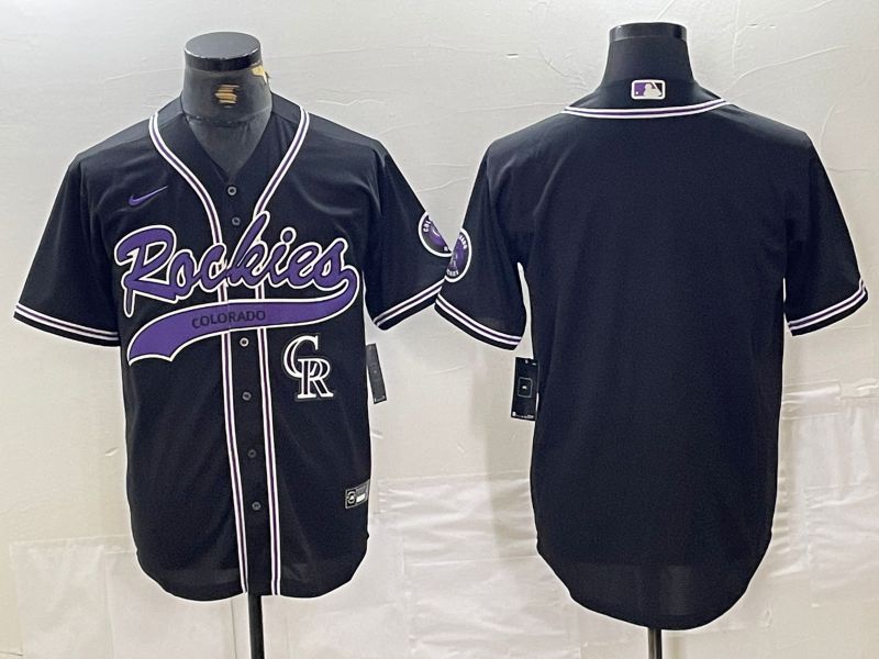 Men Colorado Rockies Blank Black Joint name Nike 2024 MLB Jersey style 2